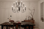 KICHLER 52472BK Karthe 42" 12 Light Chandelier Black