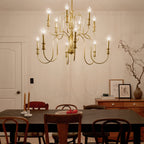 KICHLER 52472NBR Karthe 42" 12 Light Chandelier Natural Brass