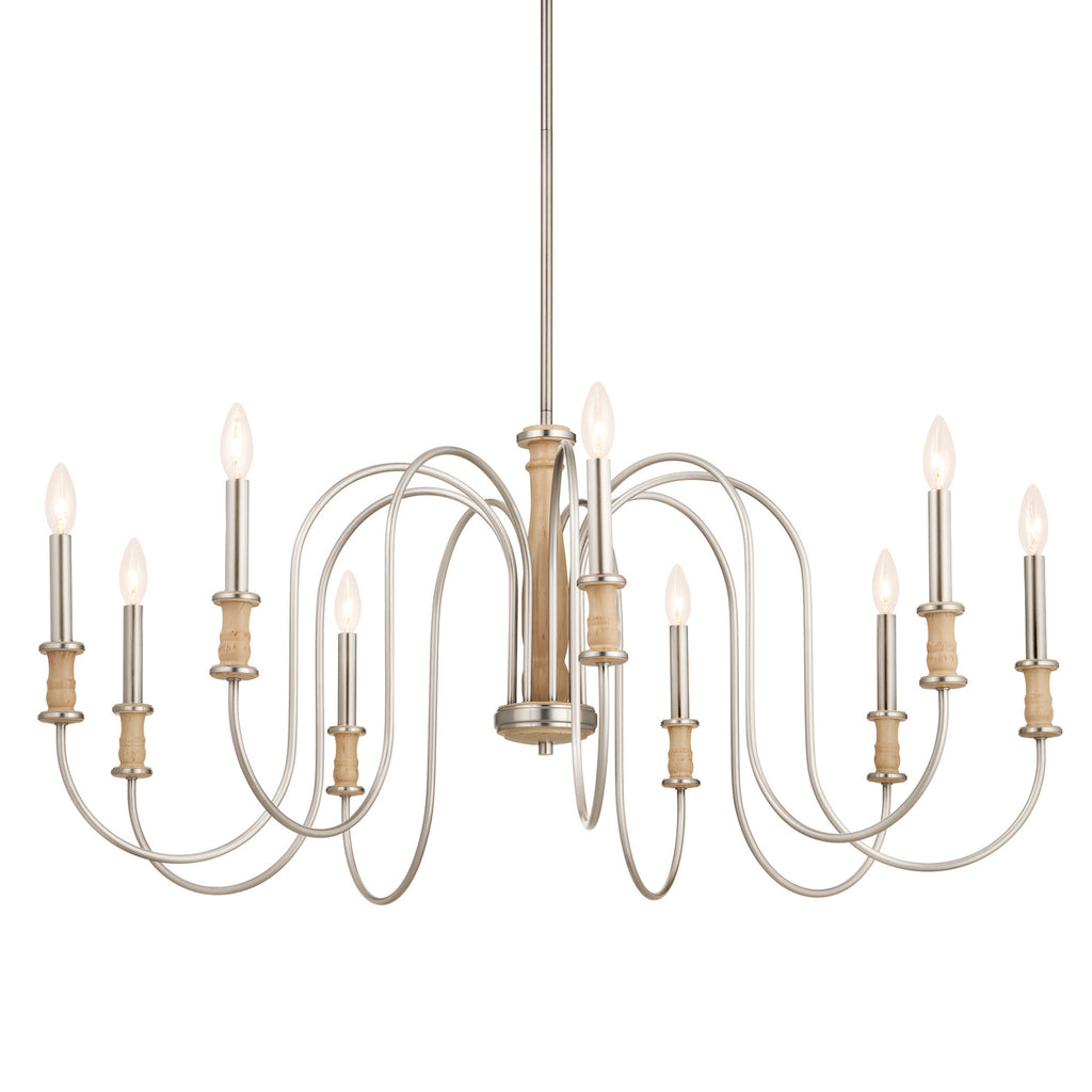 KICHLER 52471NI Karthe 42" 9 Light Chandelier Brushed Nickel