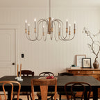 KICHLER 52471NI Karthe 42" 9 Light Chandelier Brushed Nickel