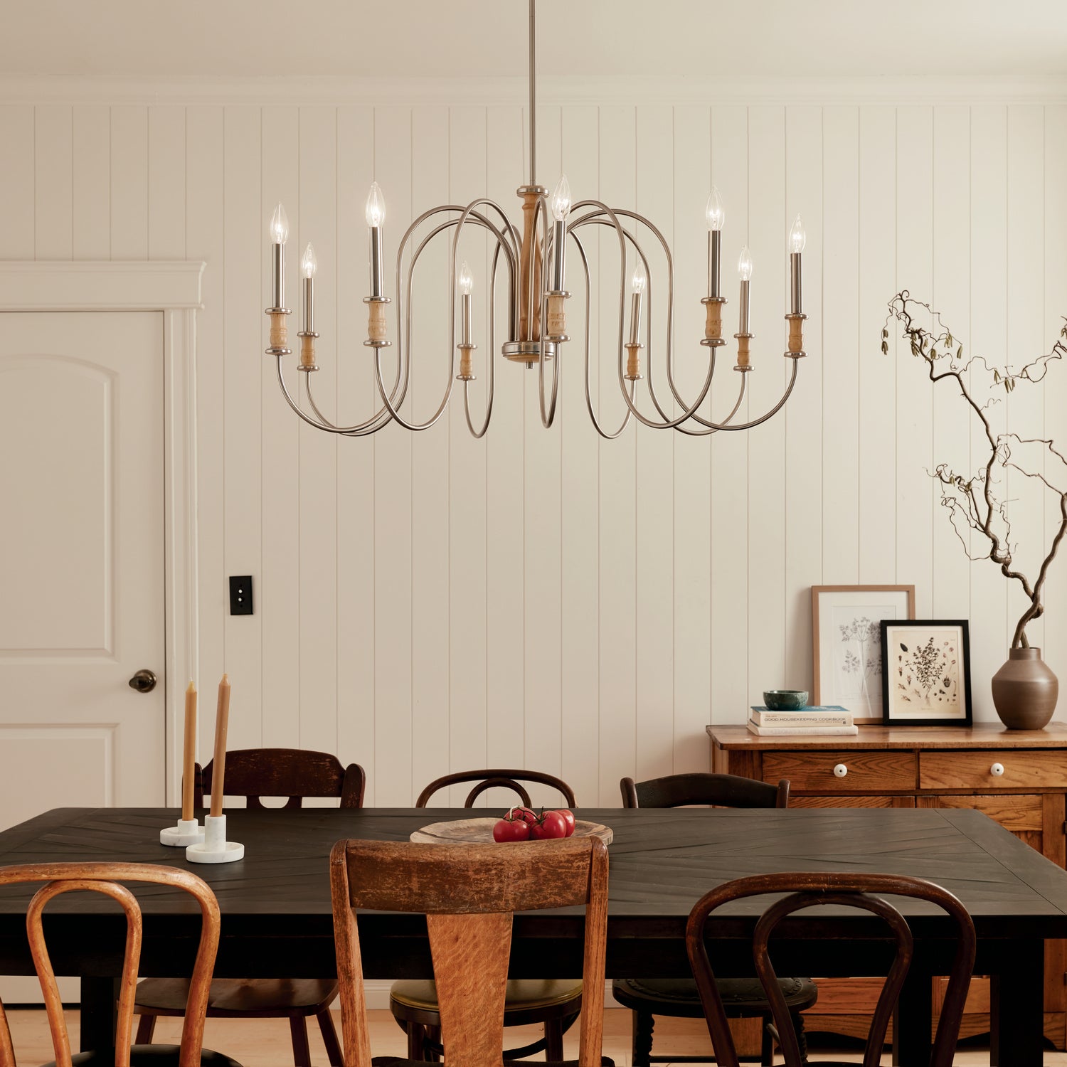 KICHLER 52471NI Karthe 42" 9 Light Chandelier Brushed Nickel