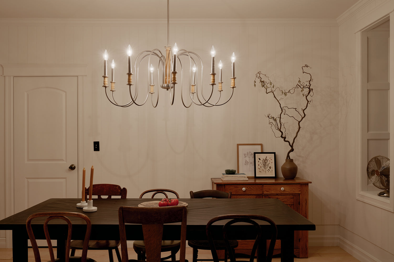 KICHLER 52471NI Karthe 42" 9 Light Chandelier Brushed Nickel