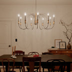 KICHLER 52471NI Karthe 42" 9 Light Chandelier Brushed Nickel