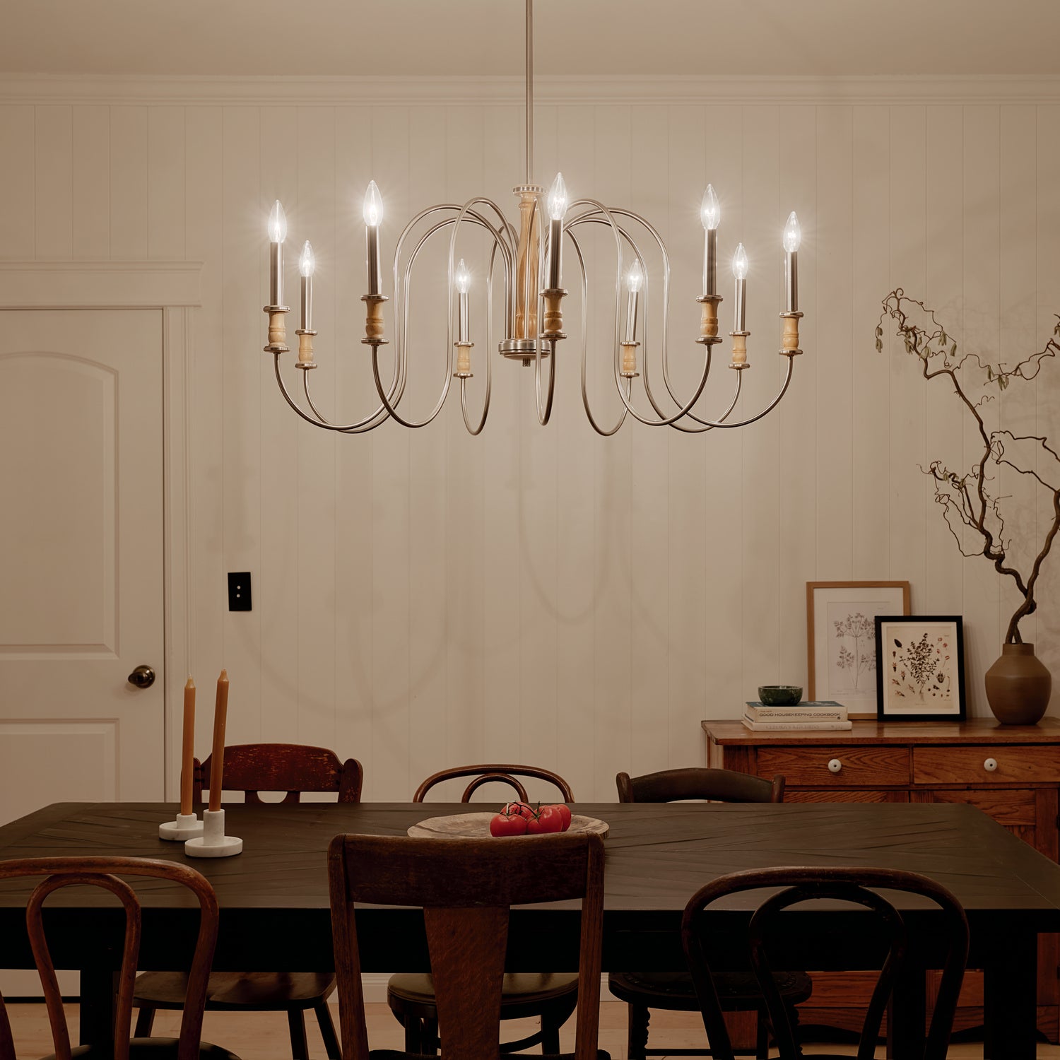 KICHLER 52471NI Karthe 42" 9 Light Chandelier Brushed Nickel