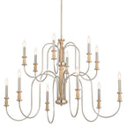 KICHLER 52472NI Karthe 42" 12 Light Chandelier Brushed Nickel
