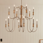 KICHLER 52472NI Karthe 42" 12 Light Chandelier Brushed Nickel