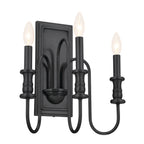 KICHLER 52473BK Karthe 14" 3 Light Wall Sconce Black