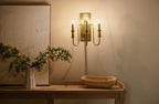 KICHLER 52473NBR Karthe 14" 3 Light Wall Sconce Natural Brass