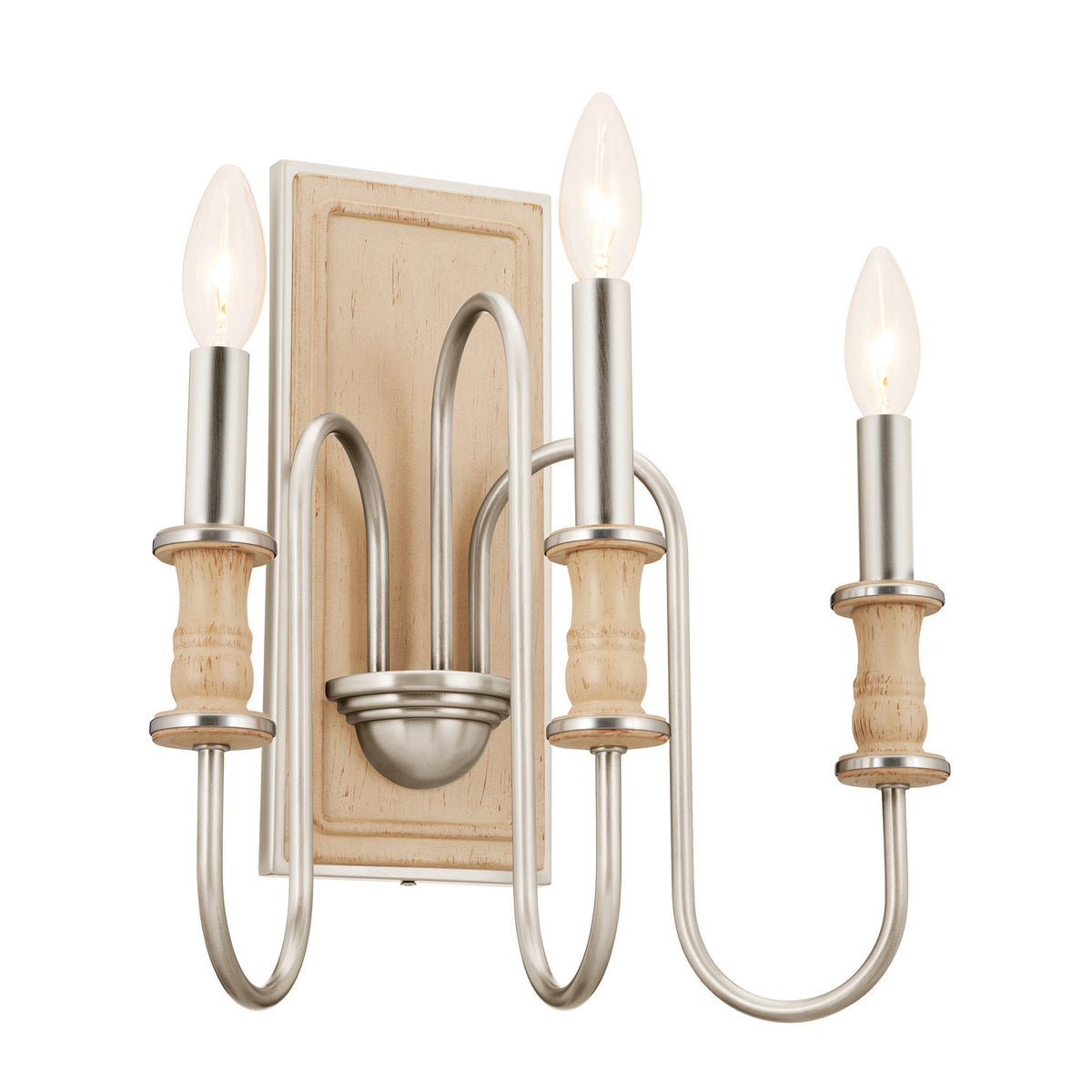 KICHLER 52473NI Karthe 14" 3 Light Wall Sconce Brushed Nickel
