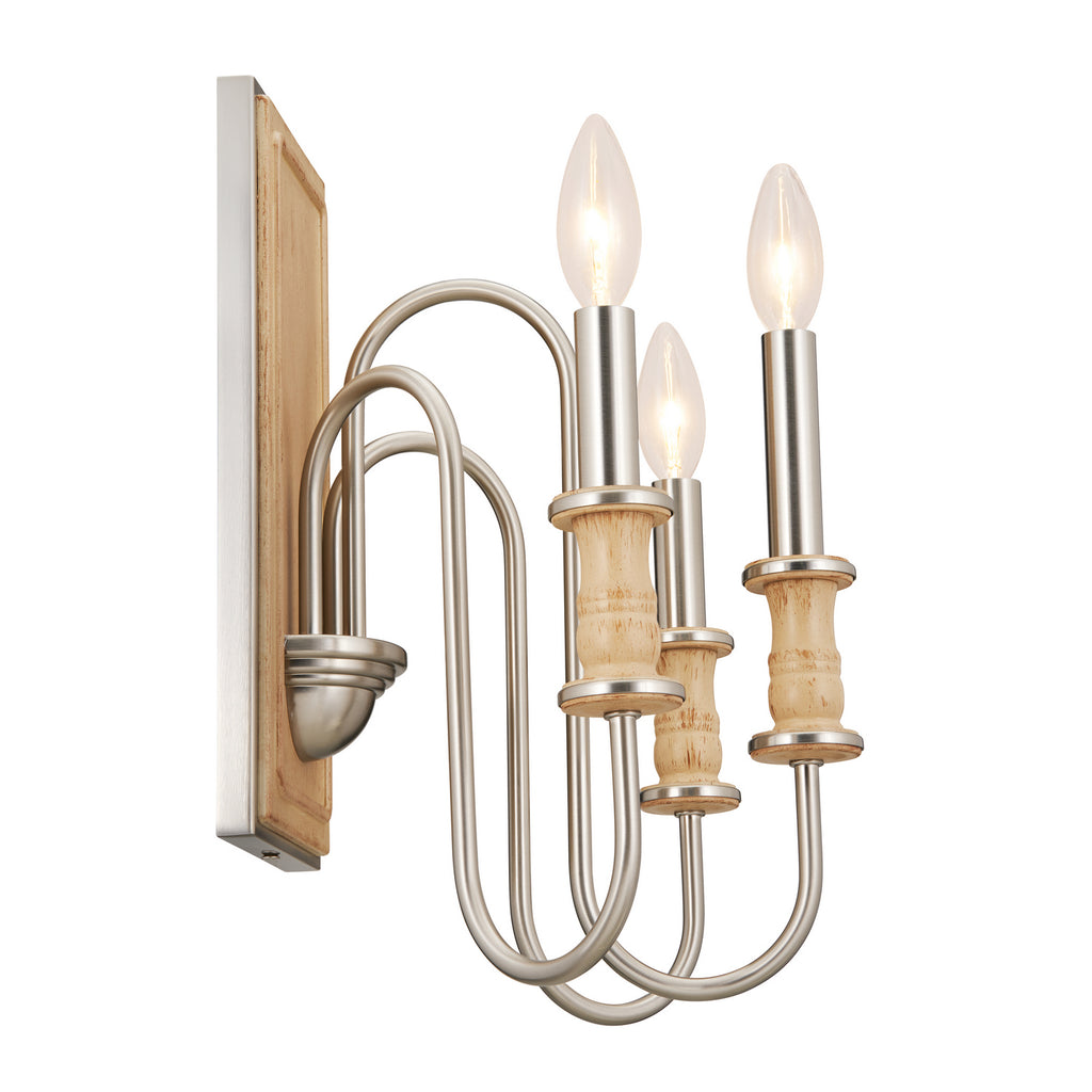 KICHLER 52473NI Karthe 14" 3 Light Wall Sconce Brushed Nickel