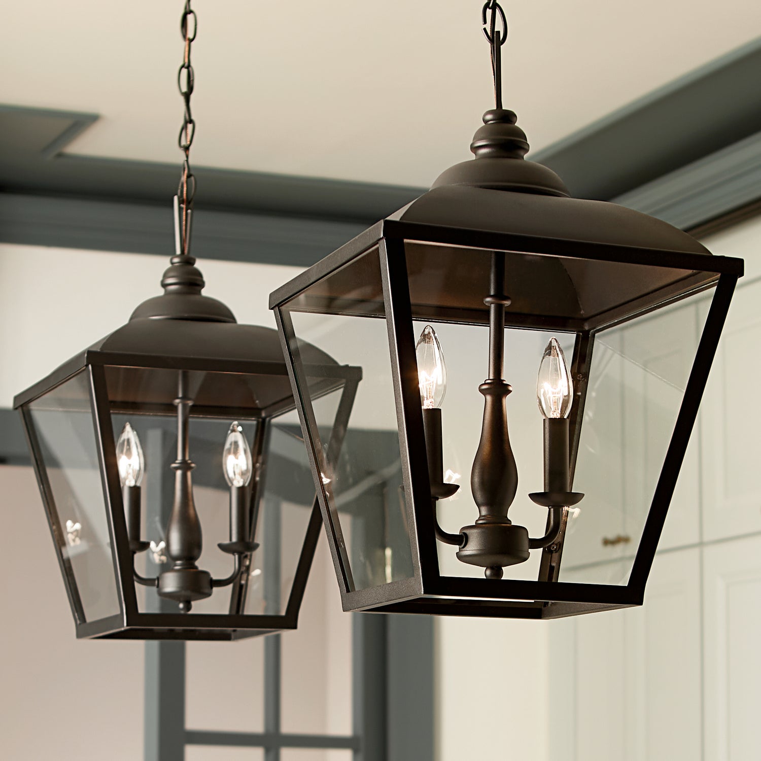 KICHLER 52474BKT Gentle Hill 19" 2 Light Pendant Textured Black