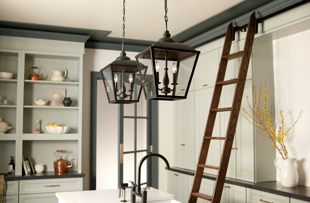 KICHLER 52474BKT Gentle Hill 19" 2 Light Pendant Textured Black