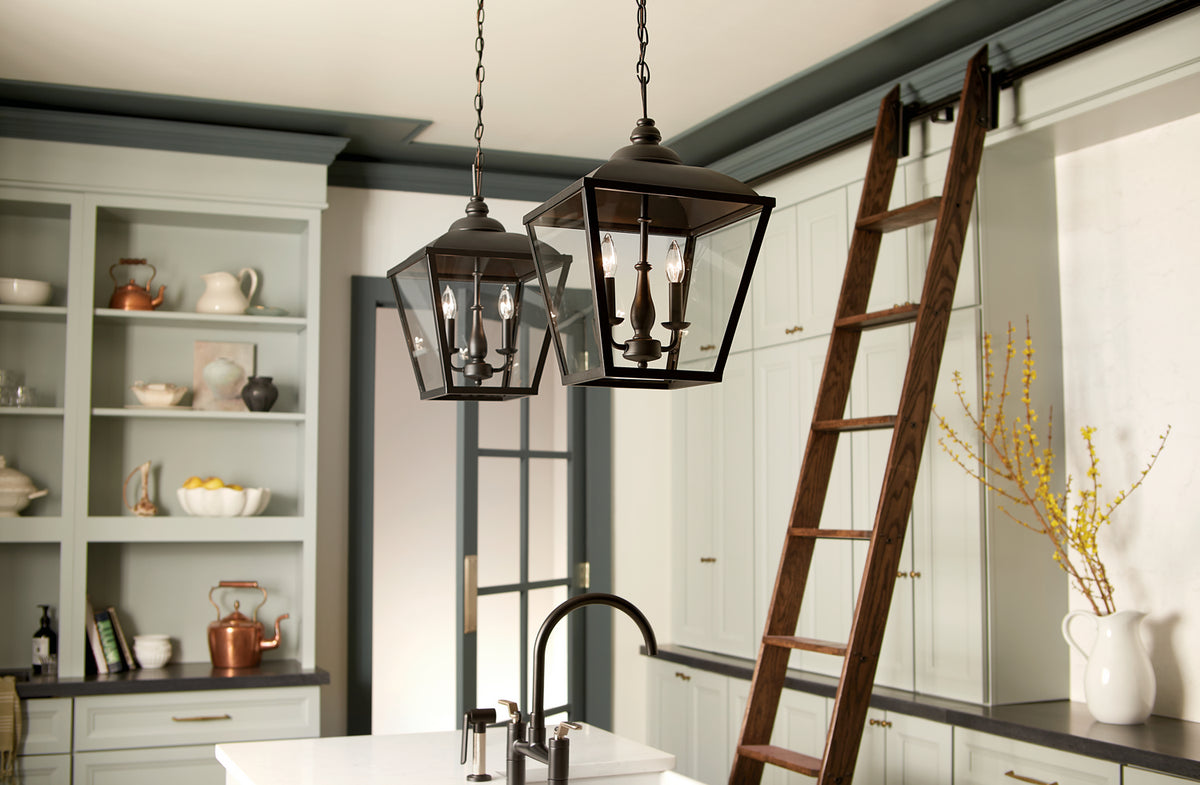 KICHLER 52474BKT Gentle Hill 19" 2 Light Pendant Textured Black