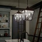 KICHLER 52474BKT Gentle Hill 19" 2 Light Pendant Textured Black