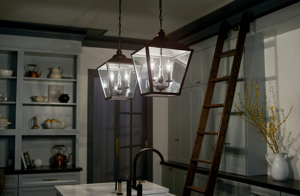 KICHLER 52474BKT Gentle Hill 19" 2 Light Pendant Textured Black