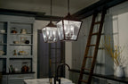 KICHLER 52474BKT Gentle Hill 19" 2 Light Pendant Textured Black