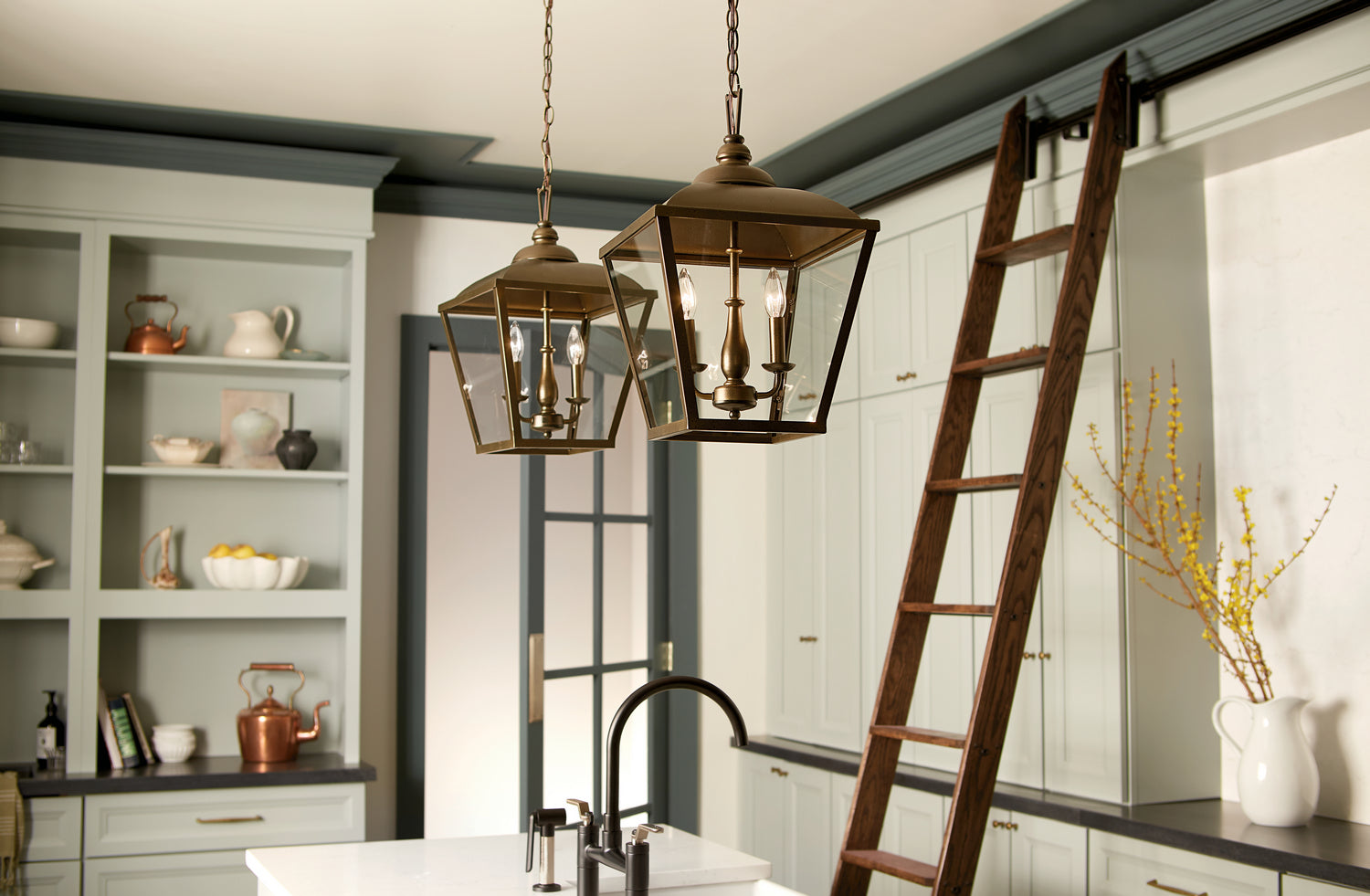 KICHLER 52474CHZ Gentle Hill 19" 2 Light Pendant Character Bronze