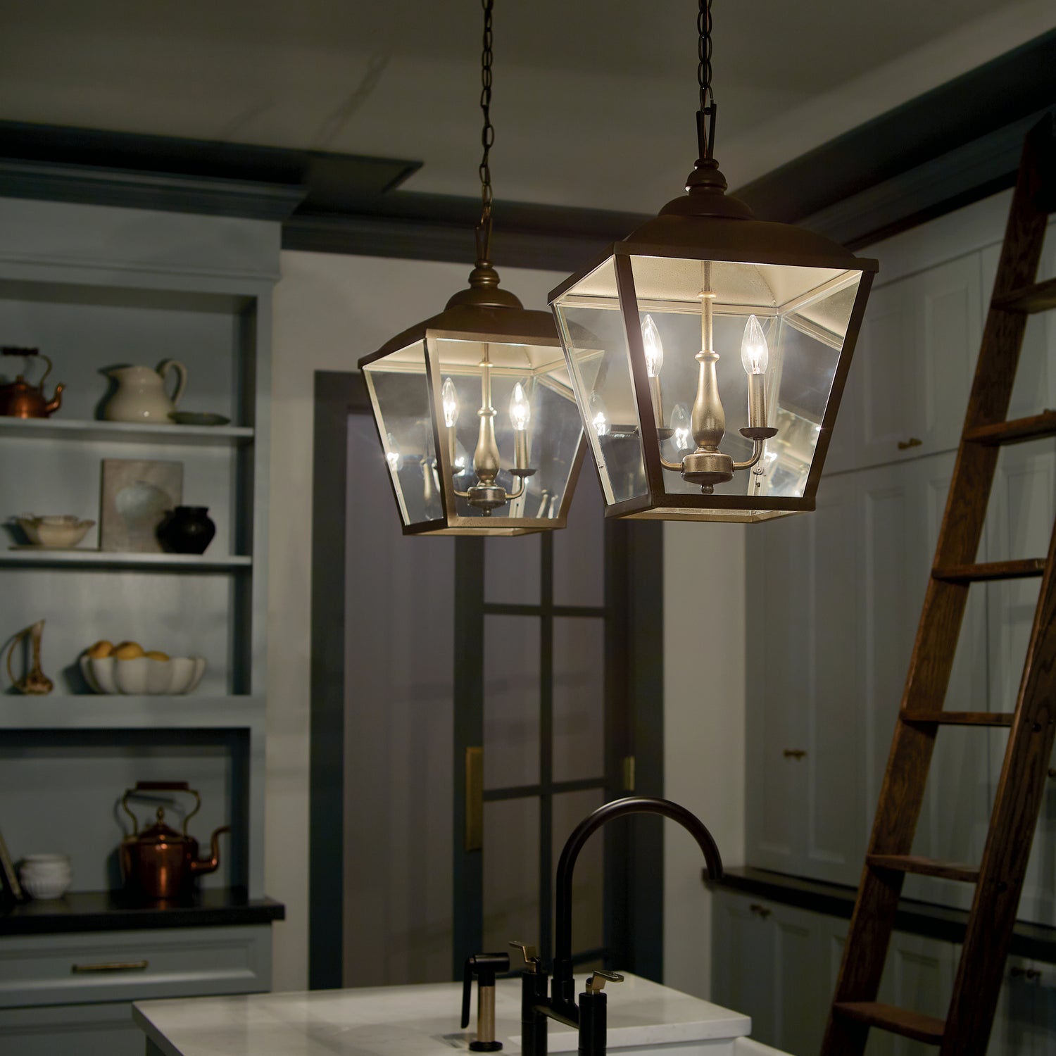 KICHLER 52474CHZ Gentle Hill 19" 2 Light Pendant Character Bronze