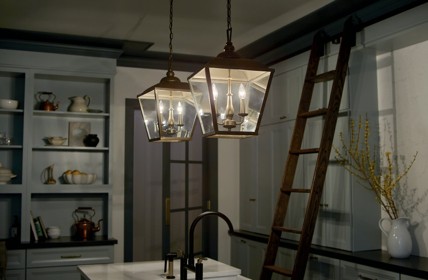 KICHLER 52474CHZ Gentle Hill 19" 2 Light Pendant Character Bronze