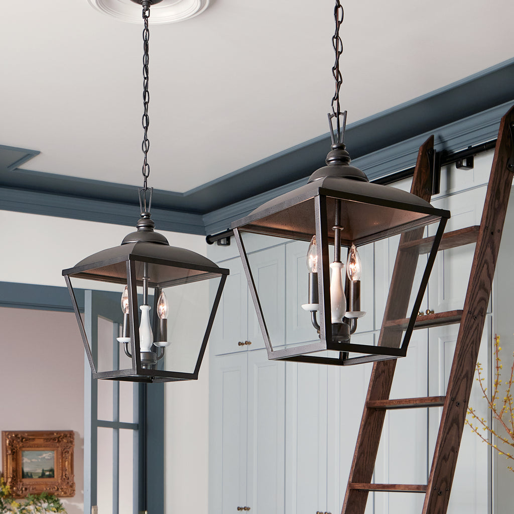KICHLER 52474AVI Gentle Hill 19" 2 Light Pendant Anvil Iron