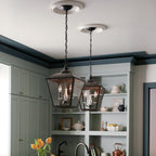 KICHLER 52474AVI Gentle Hill 19" 2 Light Pendant Anvil Iron