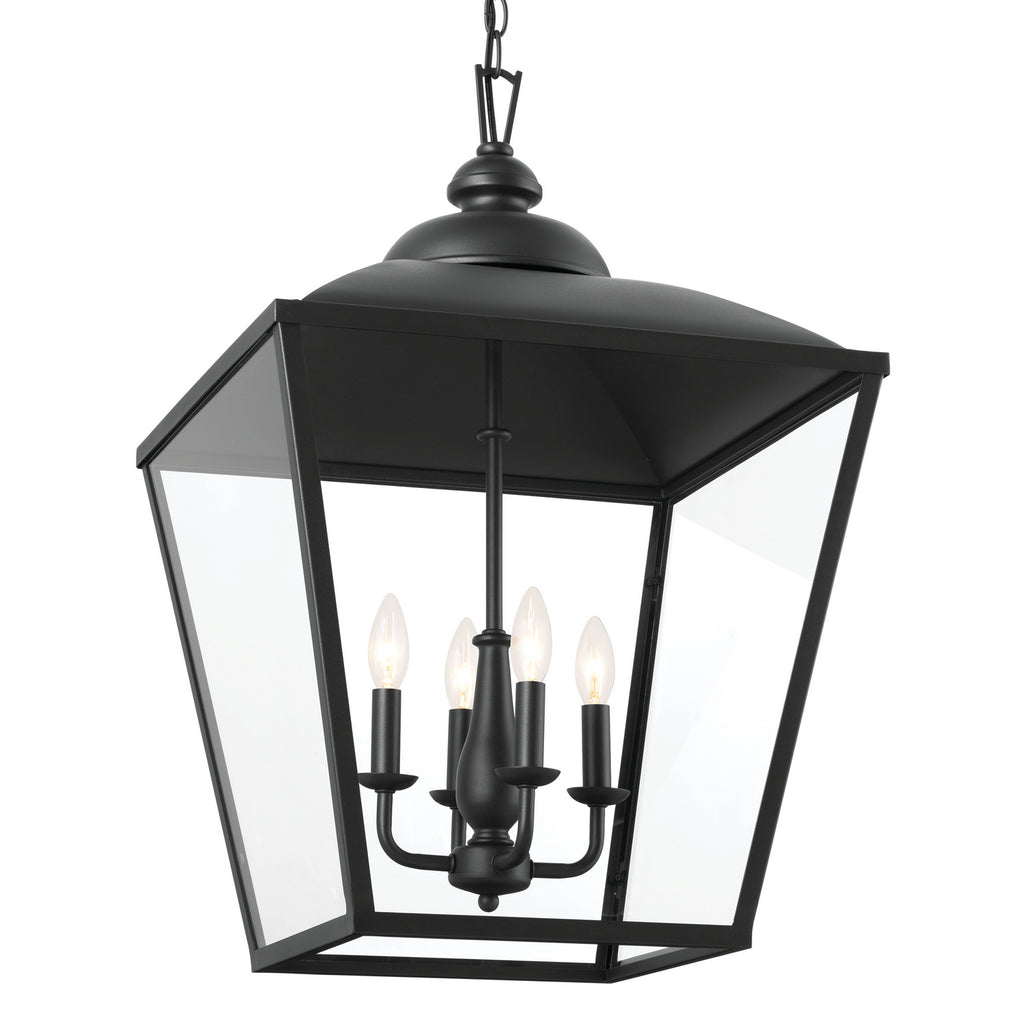 KICHLER 52475BKT Gentle Hill 27.5" 4 Light Foyer Pendant Textured Black