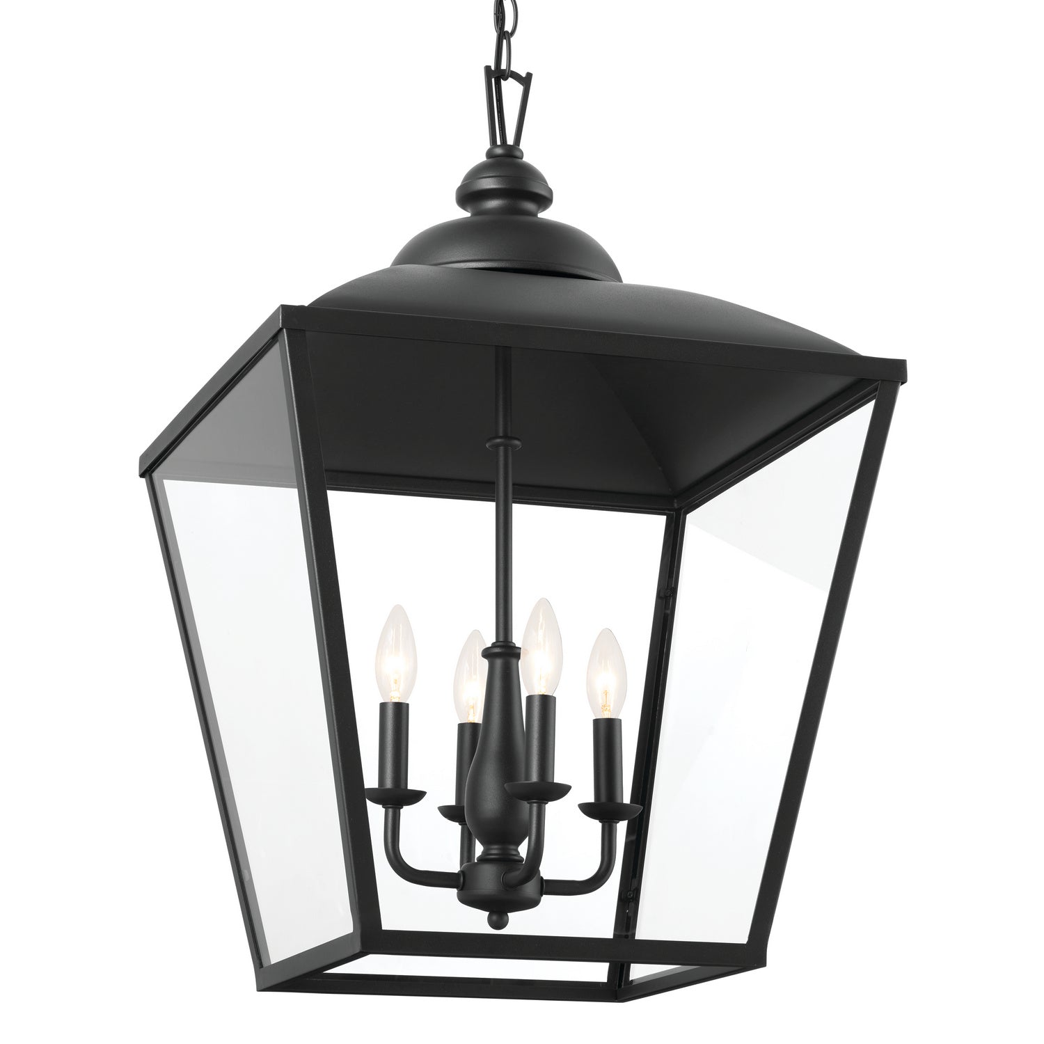 KICHLER 52475BKT Gentle Hill 27.5" 4 Light Foyer Pendant Textured Black