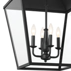 KICHLER 52475BKT Gentle Hill 27.5" 4 Light Foyer Pendant Textured Black