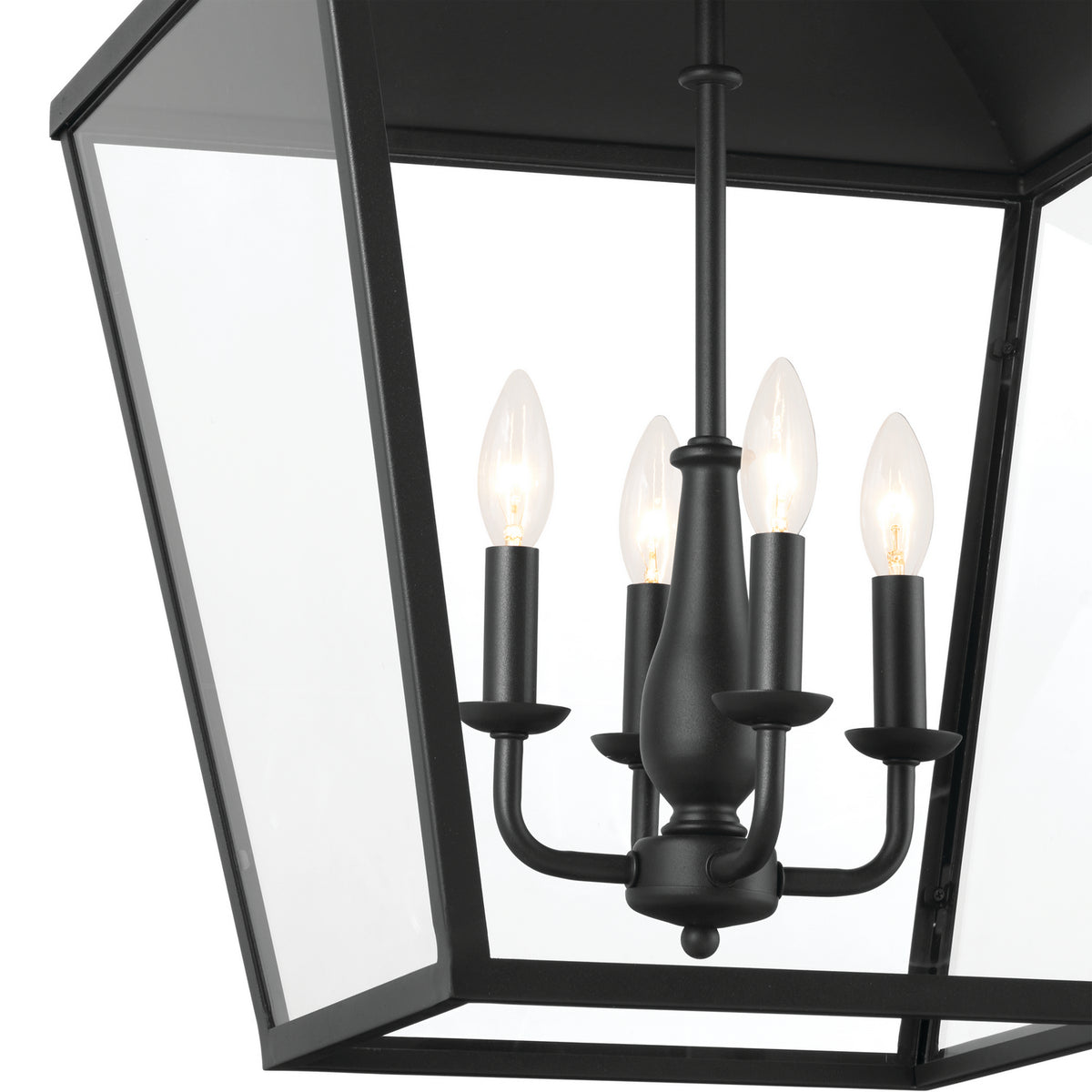 KICHLER 52475BKT Gentle Hill 27.5" 4 Light Foyer Pendant Textured Black