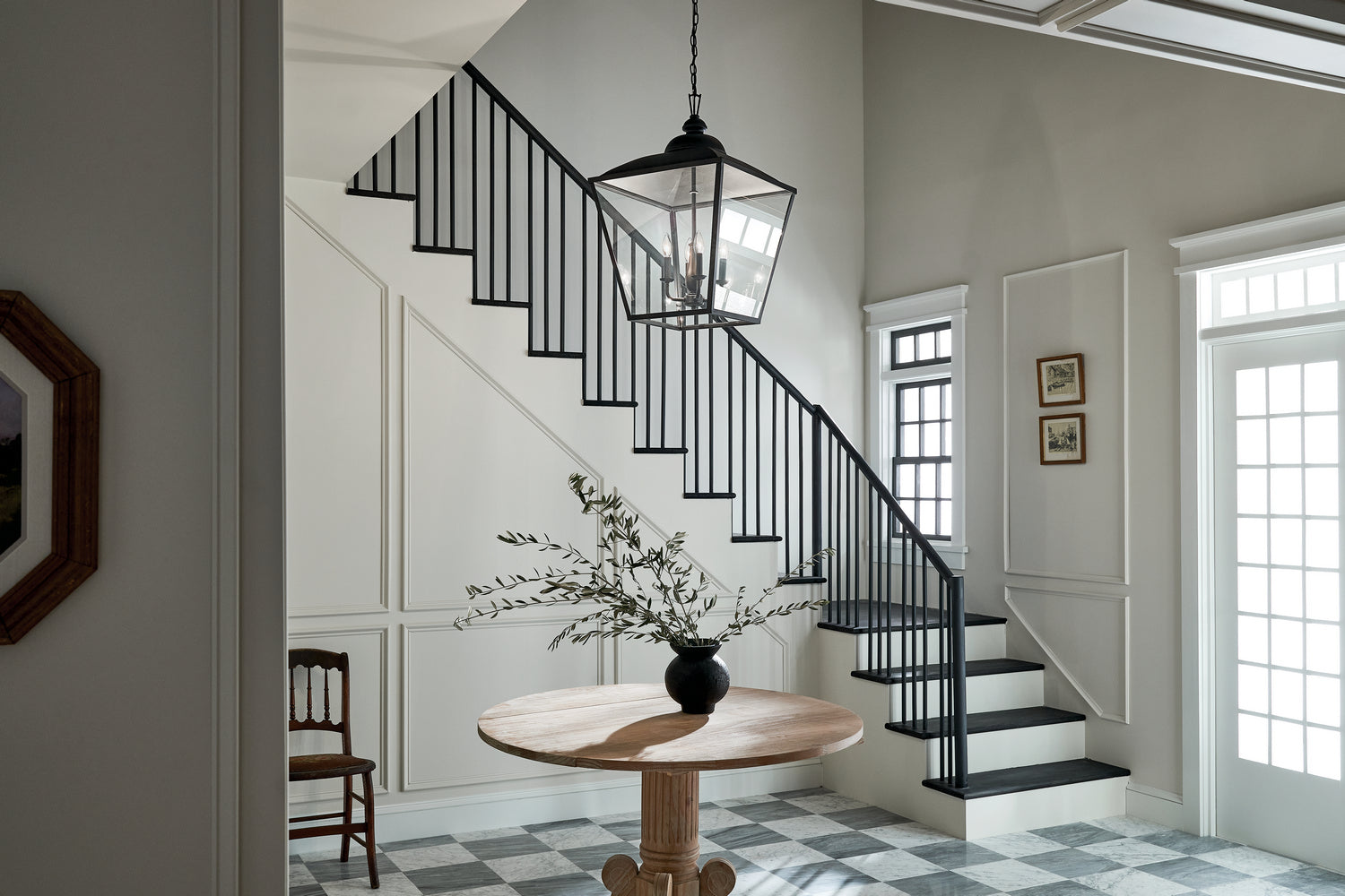 KICHLER 52475BKT Gentle Hill 27.5" 4 Light Foyer Pendant Textured Black