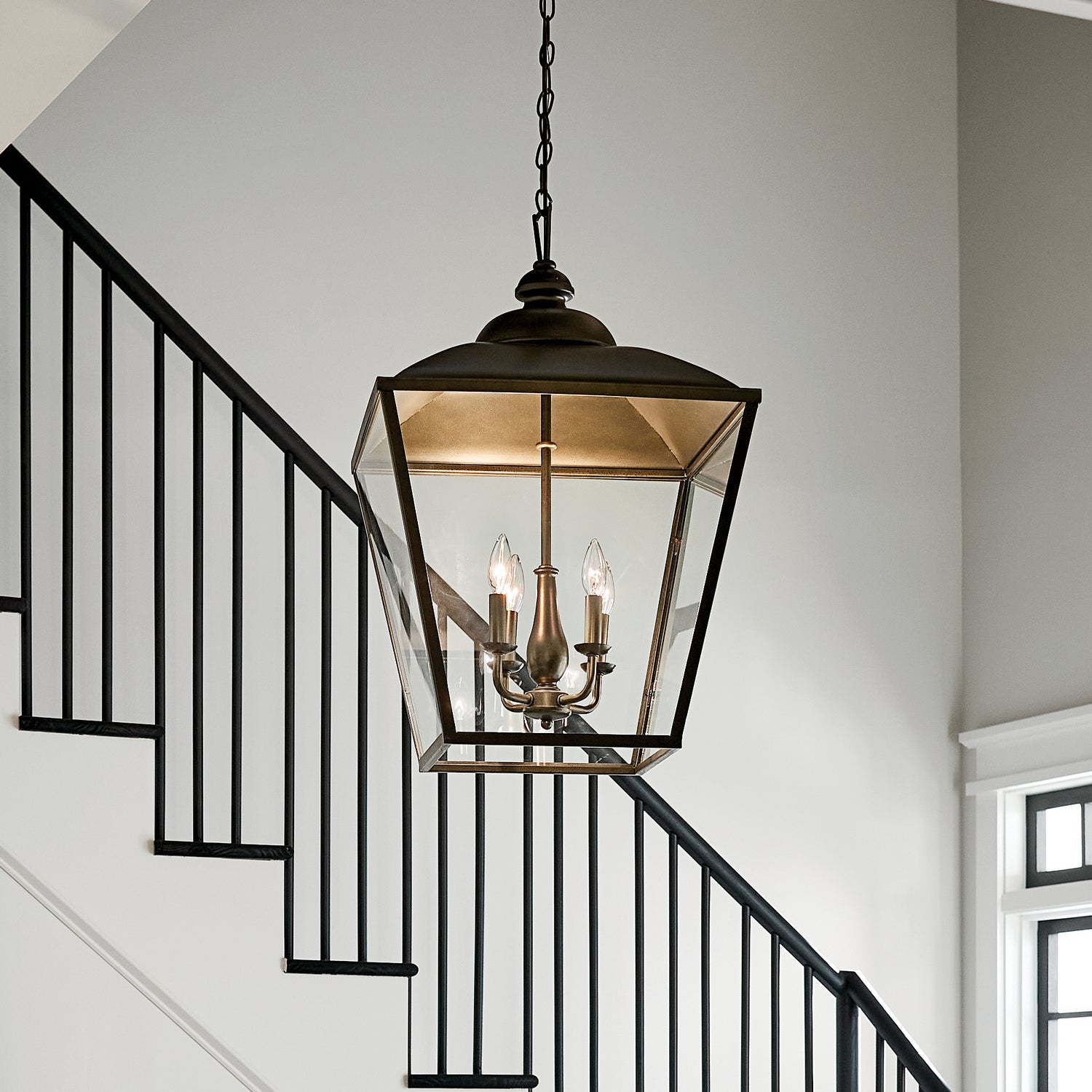 KICHLER 52475CHZ Gentle Hill 27.5" 4 Light Foyer Pendant Character Bronze