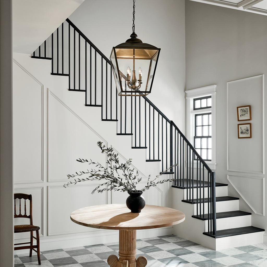 KICHLER 52475CHZ Gentle Hill 27.5" 4 Light Foyer Pendant Character Bronze