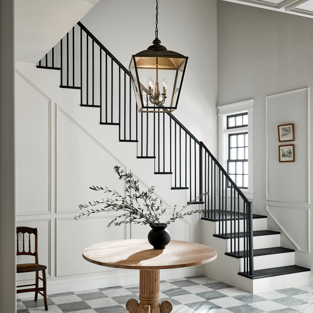 KICHLER 52475CHZ Gentle Hill 27.5" 4 Light Foyer Pendant Character Bronze