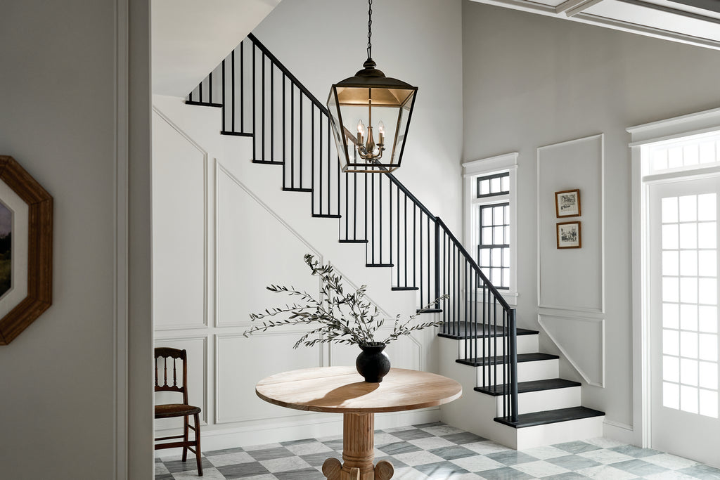 KICHLER 52475CHZ Gentle Hill 27.5" 4 Light Foyer Pendant Character Bronze