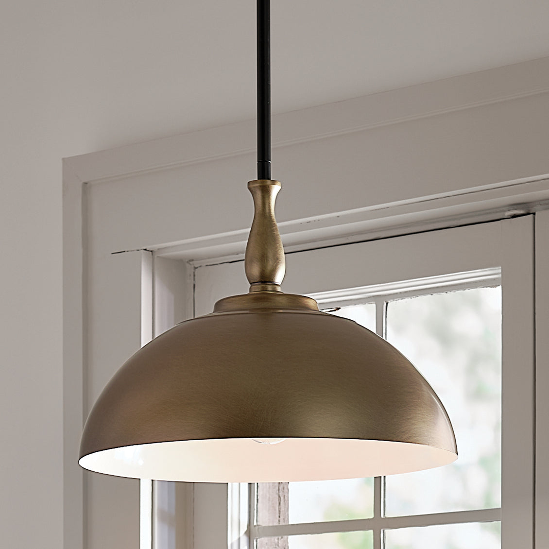 KICHLER 52476NBR Thera 14" 1 Light Pendant Natural Brass