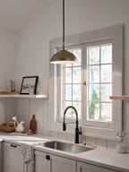 KICHLER 52476NBR Thera 14" 1 Light Pendant Natural Brass