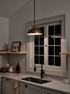 KICHLER 52476NBR Thera 14" 1 Light Pendant Natural Brass