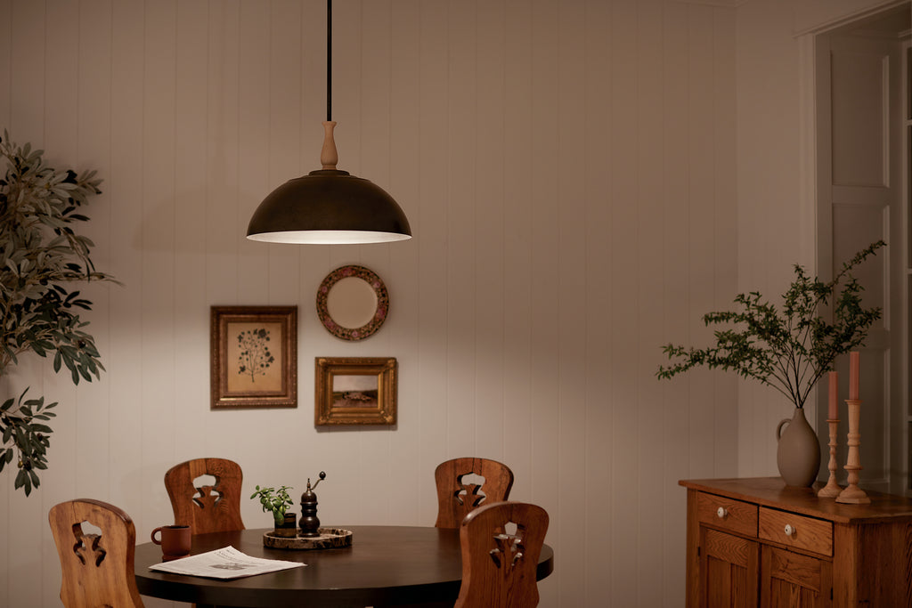KICHLER 52477AVI Thera 18" 1 Light Pendant Anvil Iron