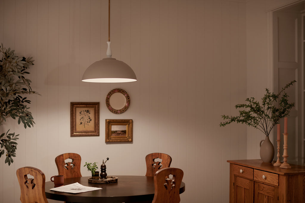 KICHLER 52477GRG Thera 18" 1 Light Pendant Greige