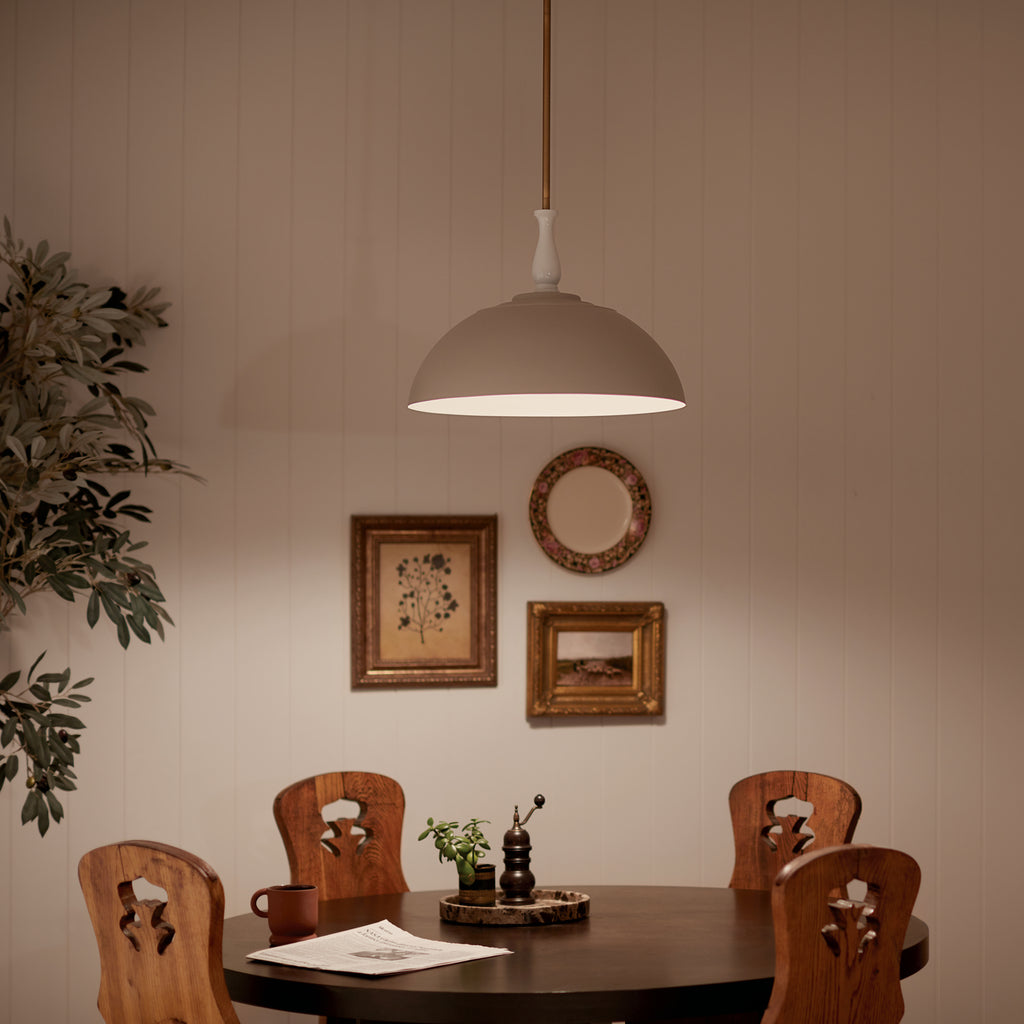 KICHLER 52477GRG Thera 18" 1 Light Pendant Greige