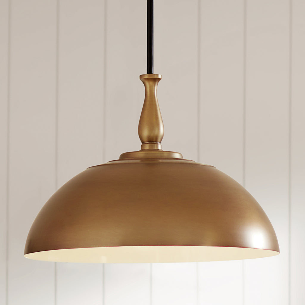 KICHLER 52477NBR Thera 18" 1 Light Pendant Natural Brass