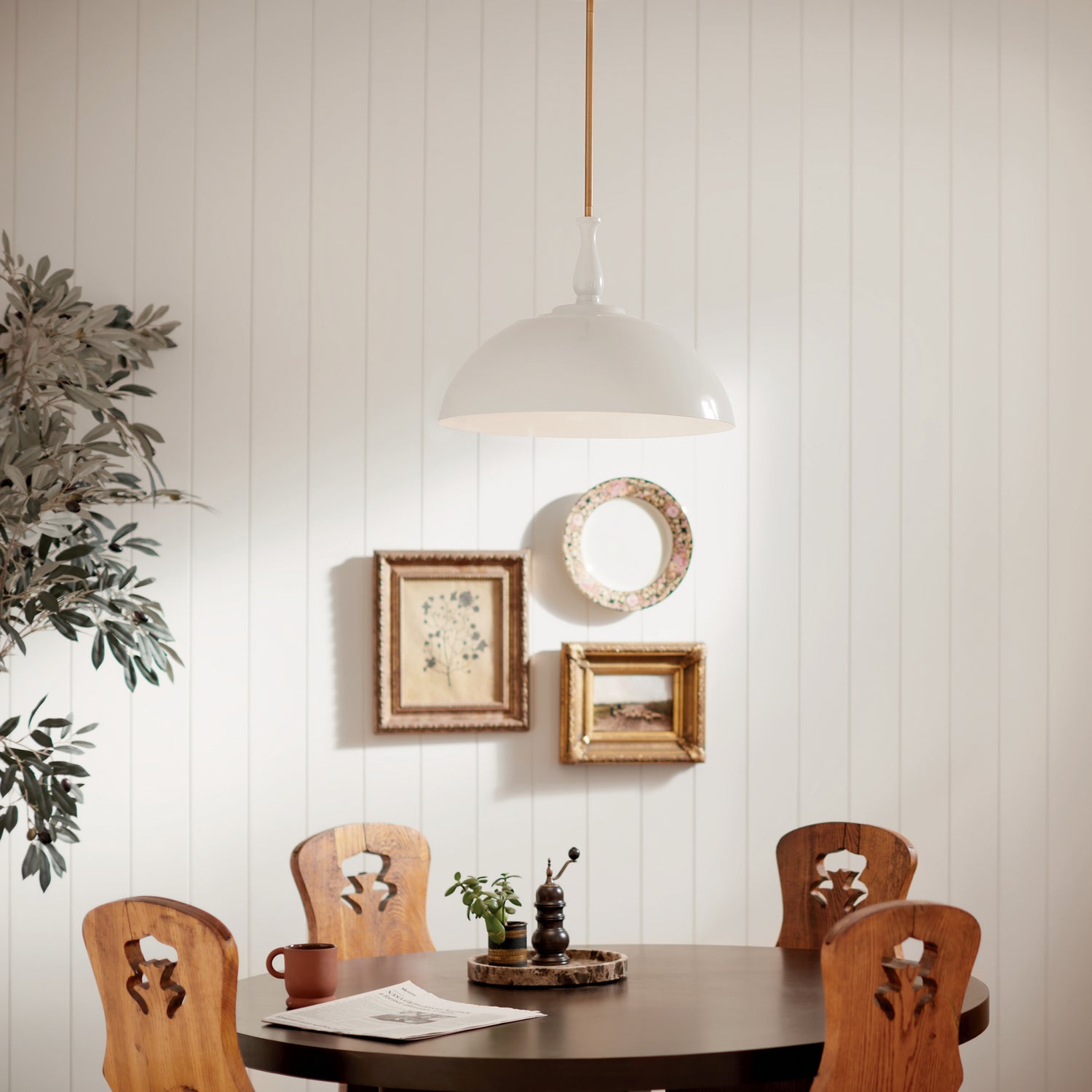 KICHLER 52477WH Thera 18" 1 Light Pendant White