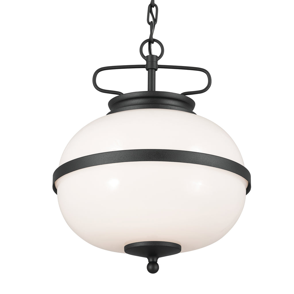 KICHLER 52478BKT Dame 12" 2 Light Pendant Textured Black