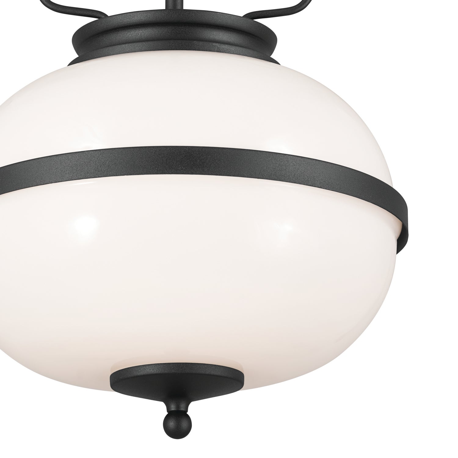 KICHLER 52478BKT Dame 12" 2 Light Pendant Textured Black