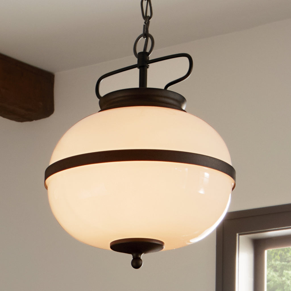 KICHLER 52478BKT Dame 12" 2 Light Pendant Textured Black