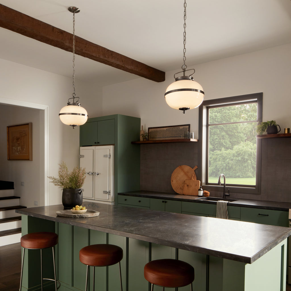 KICHLER 52478CLP Dame 12" 2 Light Pendant Classic Pewter