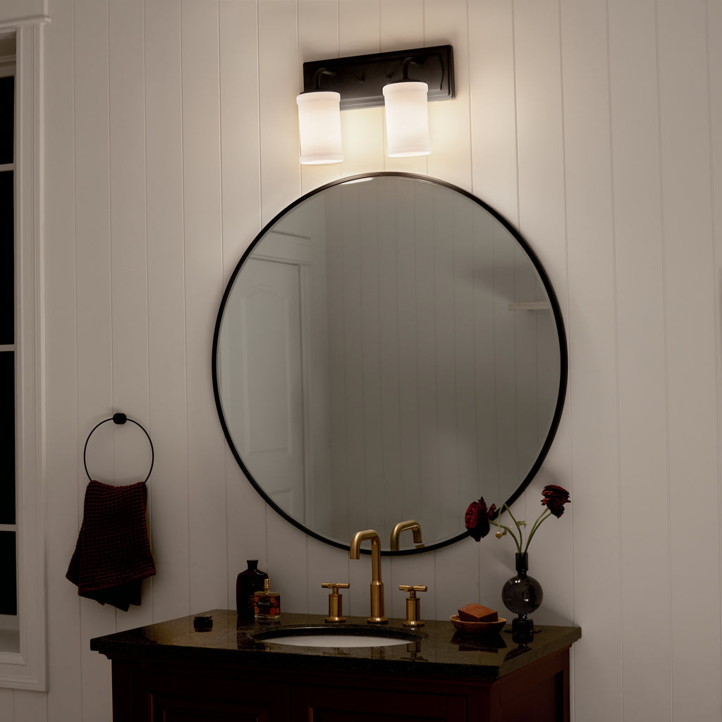KICHLER 55130BKT Vetivene 10" 2 Light Vanity Light Textured Black