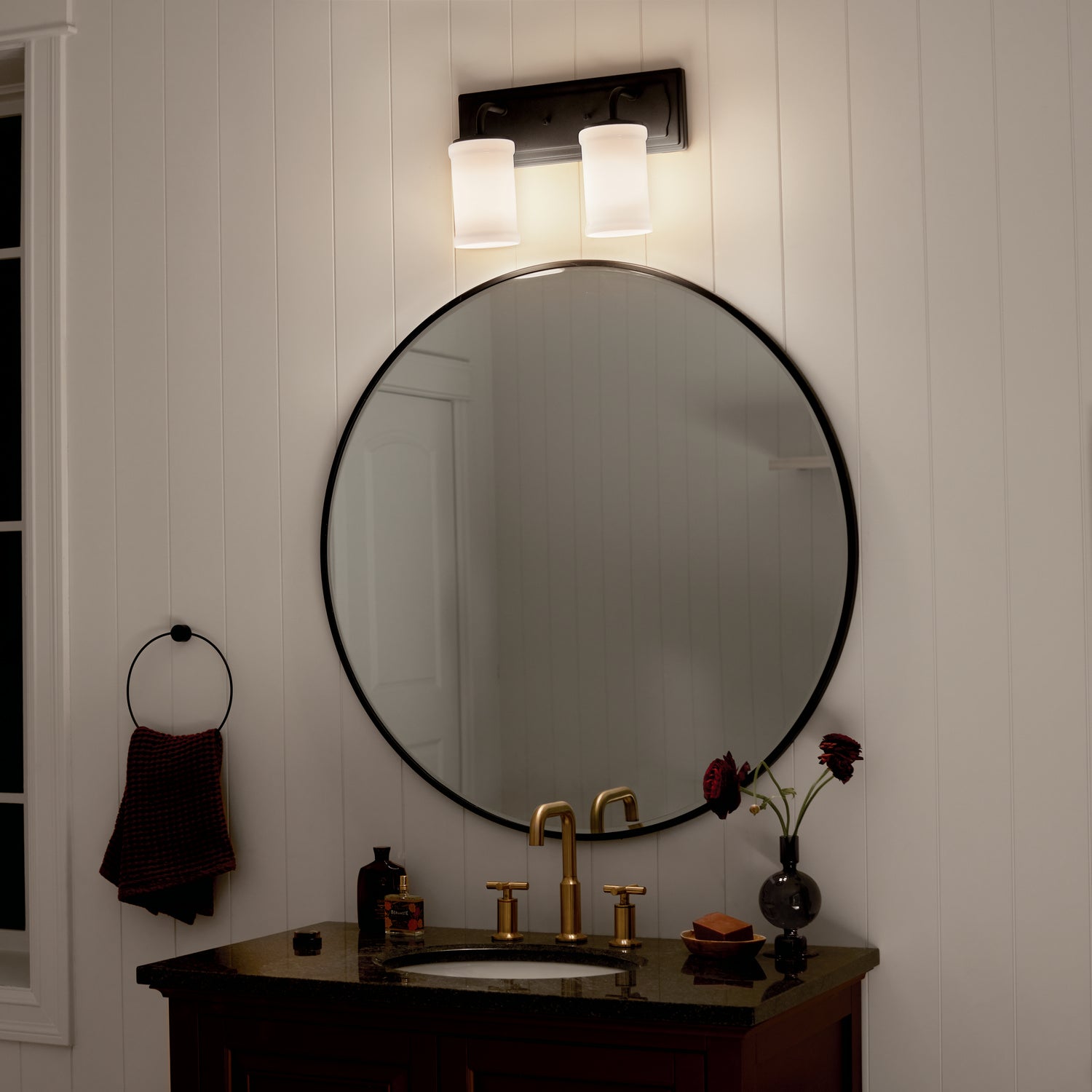 KICHLER 55130BKT Vetivene 10" 2 Light Vanity Light Textured Black