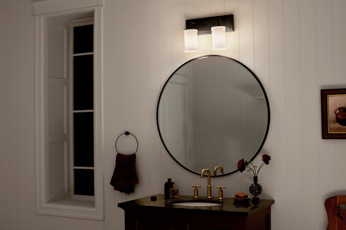 KICHLER 55130BKT Vetivene 10" 2 Light Vanity Light Textured Black
