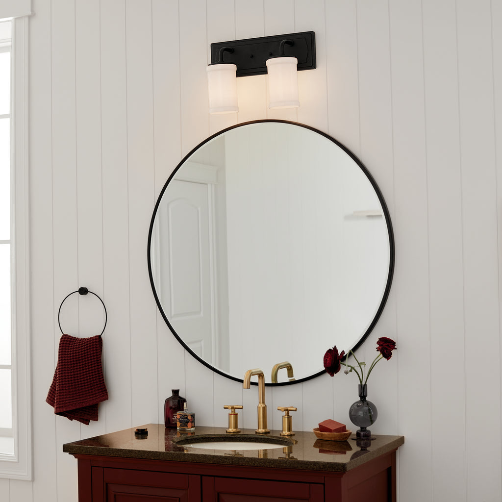 KICHLER 55130BKT Vetivene 10" 2 Light Vanity Light Textured Black